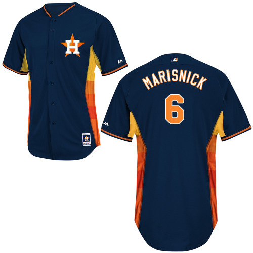 Jake Marisnick #6 MLB Jersey-Houston Astros Men's Authentic 2014 Cool Base BP Navy Baseball Jersey